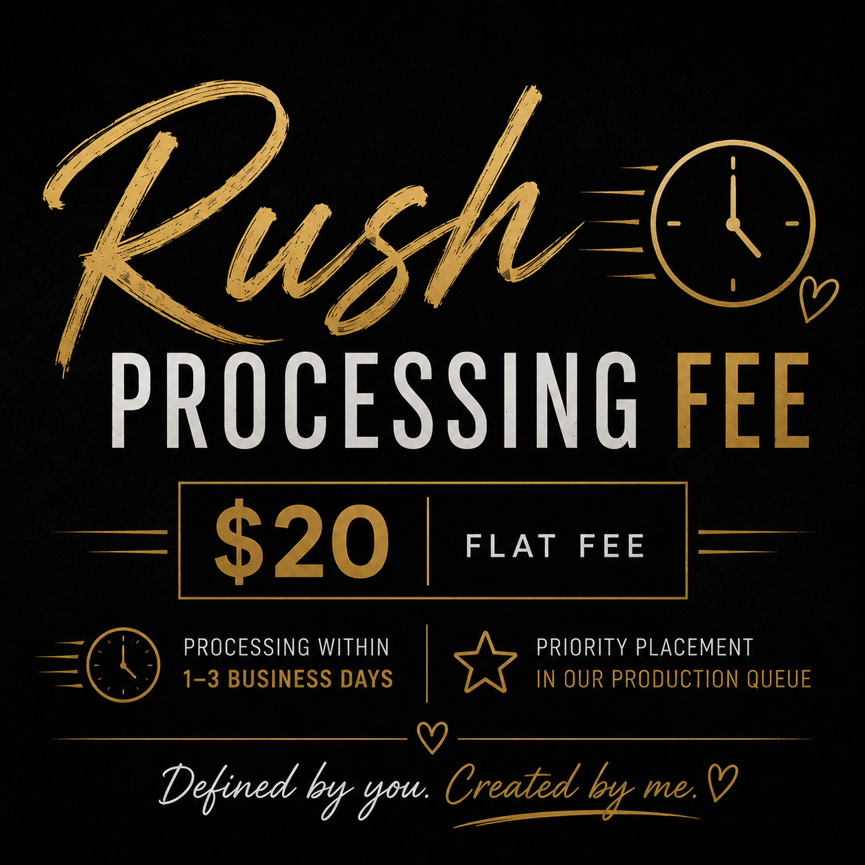 Rush Processing Fee